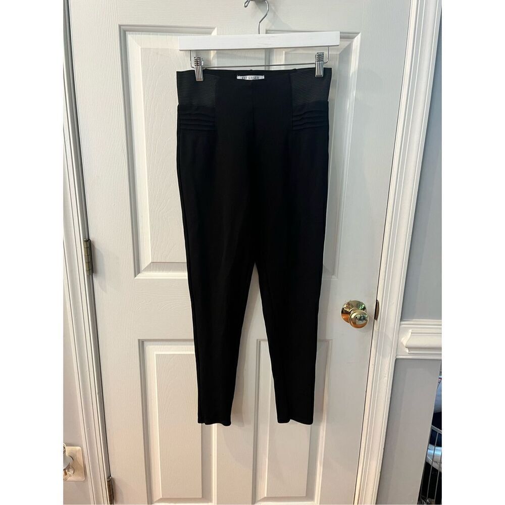 Kay Unger Black Pull On Pants Leggings sz S